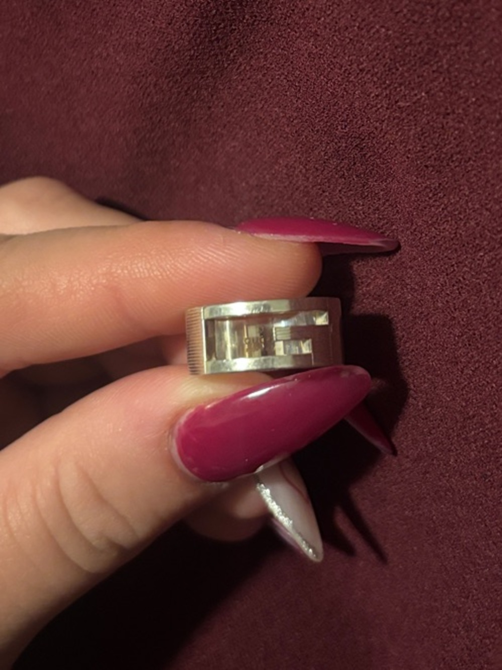 Guccis silver G ring 925 size 5